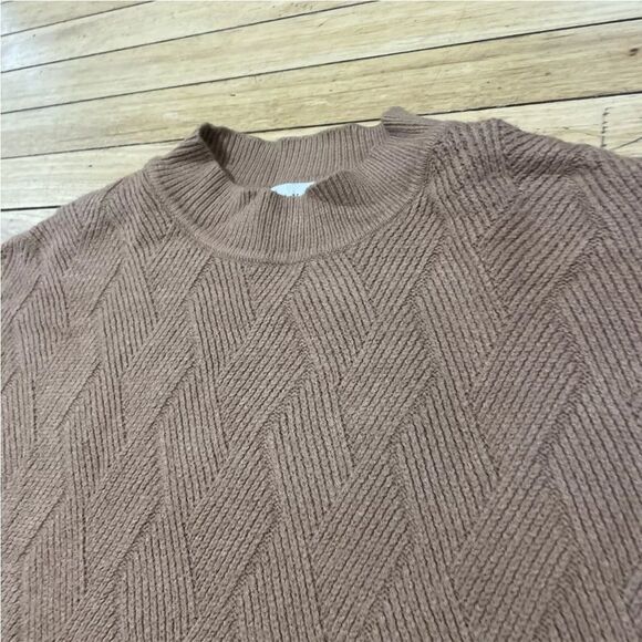 Raya Womens Sweater Brown High Neck Dolman Sleeve Boho Knit Soft Oversized XL - Picture 4 of 16